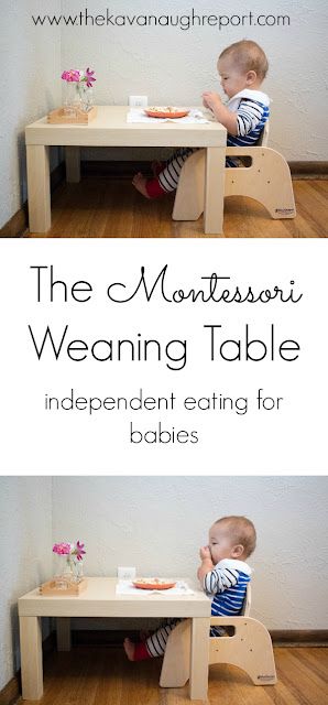 Weaning Table Montessori, Montessori Baby Bedroom, Montessori Weaning Table, Weaning Table, Montessori Infant, Montessori Infant Room, Montessori Home, Montessori Nursery, Baby Weeks