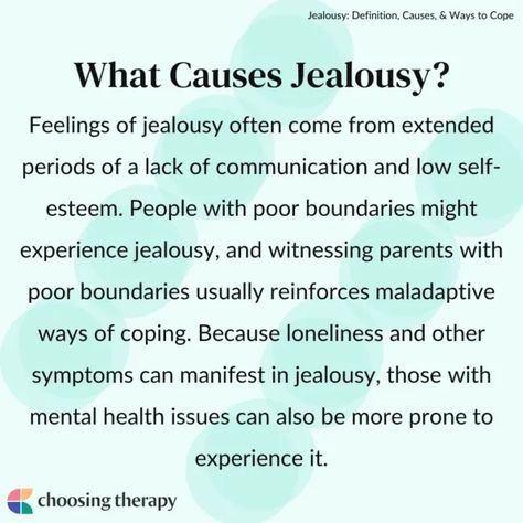 Jealousy: Definition, Causes, & Ways to Cope How To Cope With Jealousy, Jealousy Definition, Romantic Home Dates, Dealing With Jealousy, Home Dates, Overcoming Jealousy, Solution Focused Therapy, Therapy Exercises, Feeling Jealous