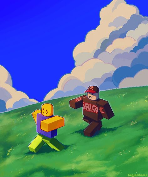 Roblox Noob And Guest, Roblox Wallpaper, Roblox Drawing, Roblox Noob, Singing Together, Roblox Pfp, Roblox Fanart, Roblox Art, Roblox Guy