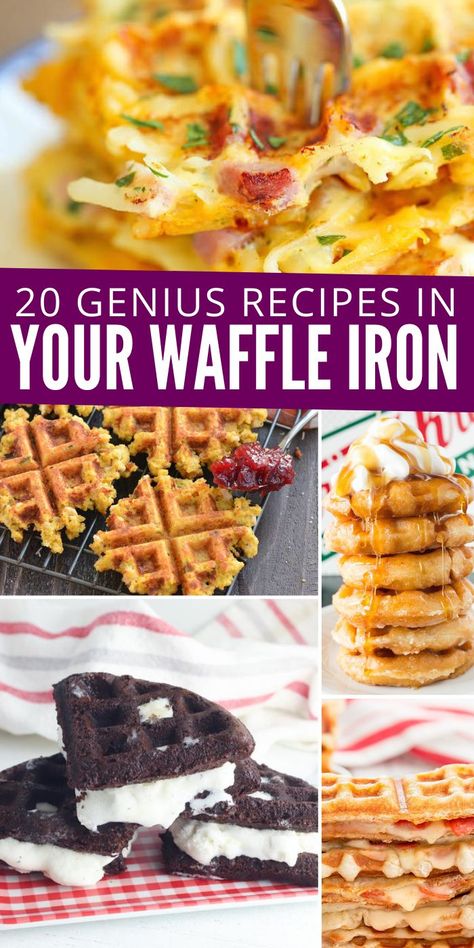 Check out these tasty recipes in waffle maker! From sweet to savory and all things in between. Whip up these for snacks, lunch or dinner. #passion4savings #waffle #wafflemaker #savory #sweet #dessert… More Things To Cook In A Waffle Iron, Savory Waffle Maker Recipes, Dash Waffle Maker Recipes Breakfast, Waffle Iron Breakfast Sandwich, Cooking With Waffle Maker, Breakfast Ideas With Waffle Maker, Waffle Iron Recipes Breakfast Eggs, Waffle Maker Snacks, Uses For Mini Waffle Maker