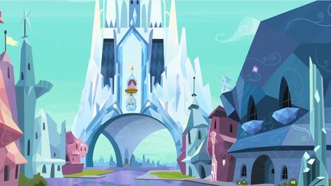 Mlp Background, Mlp Redesigns, Crystal Empire, Pc Wallpapers, Pony Pictures, Equestrian Girls, Crystal Castle, Fantasy Castle, Mlp Pony