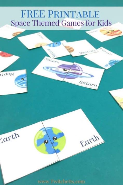 Printable Space Themed Games ~ Solar System For Preschoolers - Twitchetts Space Themed Games, Planets Preschool, Solar System Games, Space Activities Preschool, Printable Solar System, Space Lesson Plans, Outer Space Activities, Planets Activities, Solar System Activities