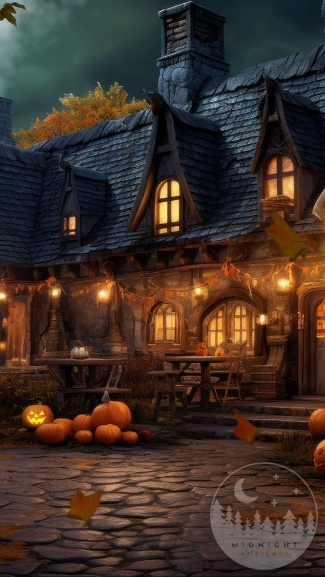 👻 Step into the lively Halloween Tavern with me! 🎃🕸️ #halloweenathome #halloweenobsessed #halloweenlife #halloweenambience #spookyvibes… | Instagram Fall Live Wallpaper, Village Tavern, Halloween Ambiance, Fun Halloween Desserts, Halloween Live Wallpaper, Halloween Gifs, Glow Halloween, Ghosts And Pumpkins, Happy Halloween Pictures