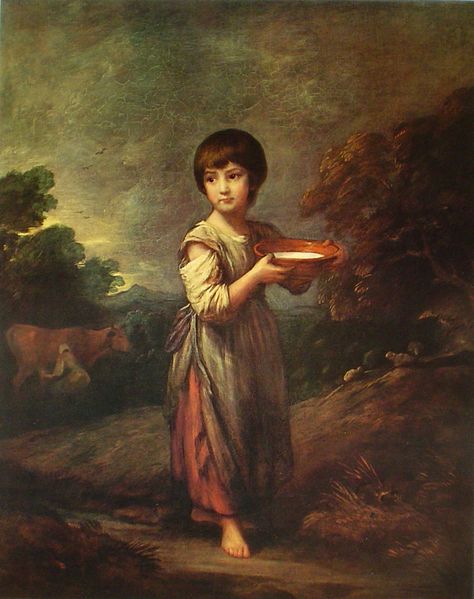 Thomas Gainsborough, Milk Maid, Rural Scenes, Oil Painting Reproductions, National Gallery, Painting Reproductions, Old Master, Canvas Pictures, Rococo