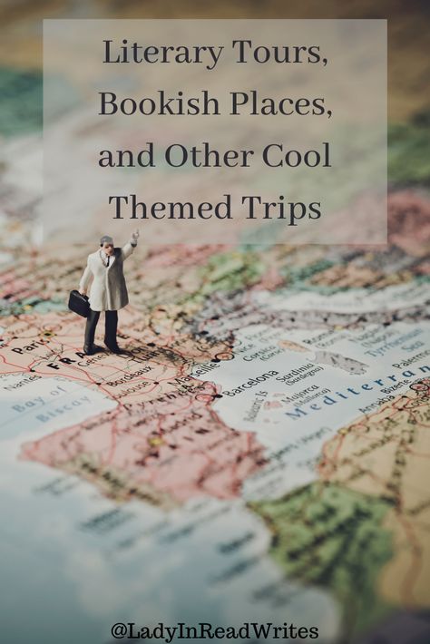 Image of a toy-man on a map. And the title says Tours, Bookish Places and Other Cool Themed Trips Literary Travel, Road Trip Places, Travel Log, Happy Travels, I Want To Travel, Travel List, Future Travel, Travel Goals, Travel Inspo