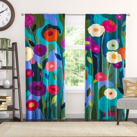 Watercolor Curtains, Tropical Curtains, Sunshine Flowers, Floral Room, Decor Pillows, Darkening Curtains, Good Morning Sunshine, Outdoor Curtains, Rod Pocket Curtain Panels