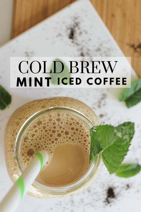 Mint Iced Coffee, Vegan Latte, Mint Coffee, Beverage Cart, Cold Brew Coffee Recipe, Iced Coffee Recipe, Easy Cold, Summer Drink Recipes, Paleo Food