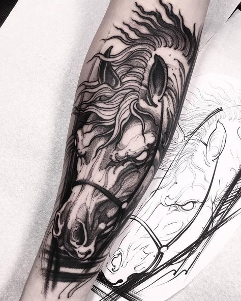 Pegasus Tattoos, Stallion Tattoo, Pegasus Tattoo, Ireland Tattoo, Black And Grey Tattoos For Men, Black And Grey Tattoos Sleeve, Horse Shoe Tattoo, Horse Tattoo Design, Men Tattoos Arm Sleeve