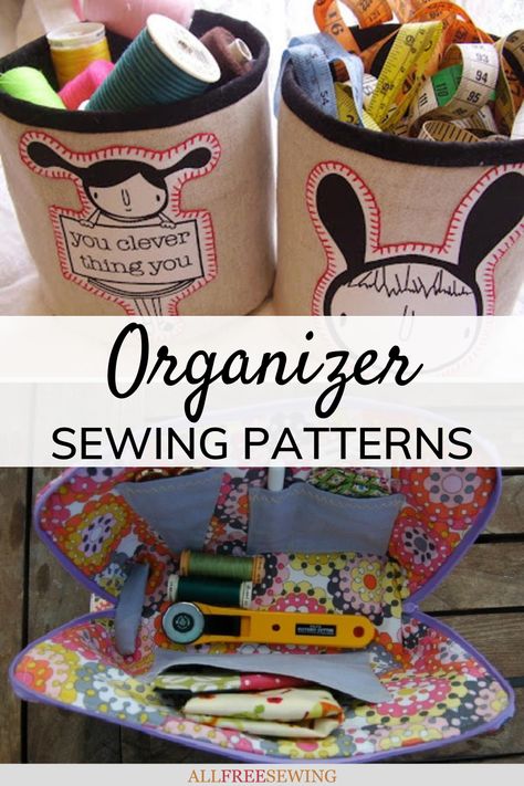 Sewing Organizer Pattern, Sewing Tools Organizer, Sewing Organizer, Sewing Caddy, Sewing Machine Cover, Free Sewing Patterns, Sewing Tutorials Free, Organize Fabric, Small Sewing Projects