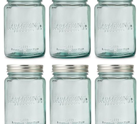 Beautiful canning supplies New York History, Canning Kitchen, Canning Supplies, Seafoam Blue, Blue Mason Jars, Canning Lids, Kitchen Jars, Glass Making, Mason Jar Lids