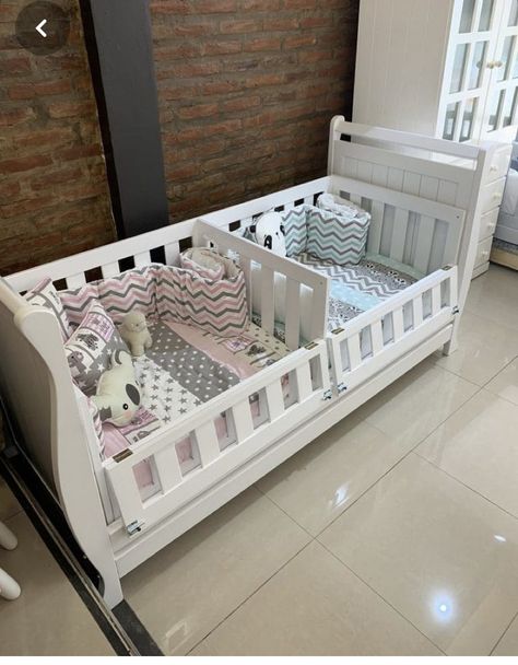 Twin Baby Beds, Twin Babies Nursery, Baby Cribs For Twins, Twin Nursery Room, Twin Baby Rooms, Twin Cribs, Baby Crib Diy, Cozy Baby Room, Nursery Bassinet