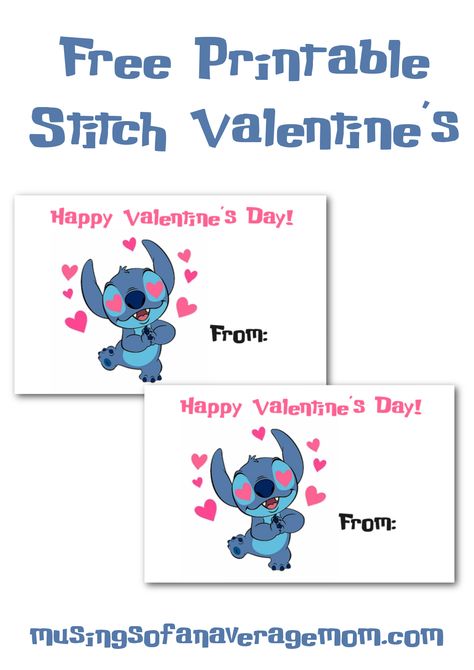 Free Printable Disney Stitch Valentines Stitch Valentine Gift Ideas, Free Stitch Printables, Free Printable Valentine Cards For Kids, Valentines Day Stitch Wallpaper, Stitch Valentines Card, Printable Stitch Valentine Cards, Lilo And Stitch Valentines, Stitch Valentines Day, Pop Up Valentine Cards