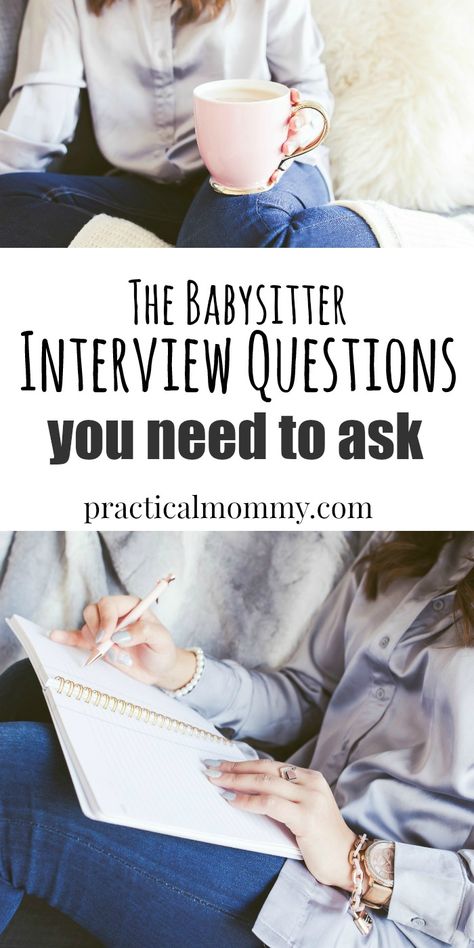 Babysitter Interview Questions, Nanny Interview Questions, Babysitter Checklist, 2 Month Old Baby, Babysitting Jobs, The Babysitter, Fun Questions To Ask, Job Interview Questions, Baby Prep