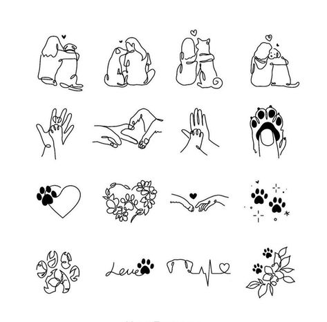 Tatoo Dog, Small Girly Tattoos, Dog Memorial Tattoos, Dog Paw Tattoo, Paw Tattoo, Small Pretty Tattoos, Petite Tattoos, Bff Tattoos, Cute Little Tattoos