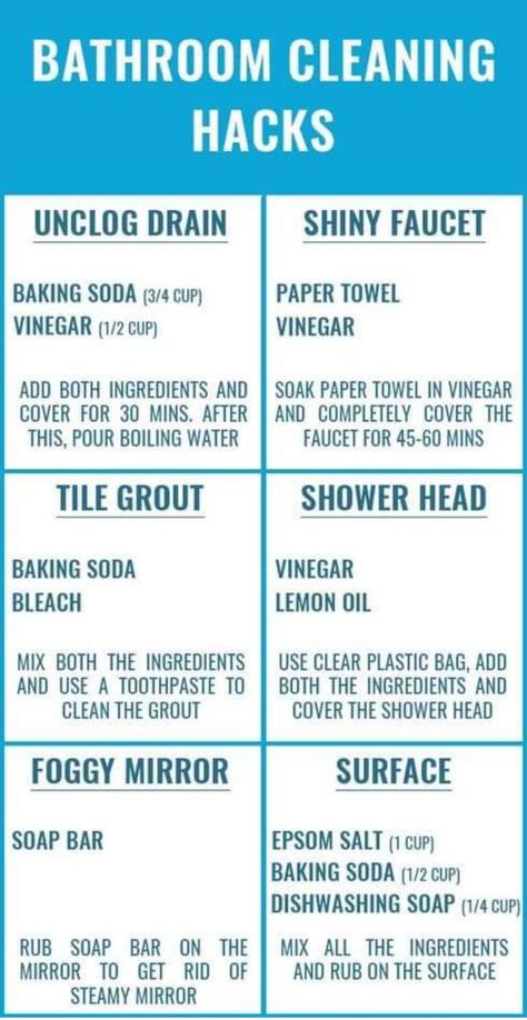 1000 Lifehacks, Cleaning Bathroom, Hacks Lifehacks, Best Hacks, Homemade Cleaning Solutions, Bathroom Cleaning Hacks, House Cleaning Checklist, Deep Cleaning Tips, Diy Cleaning Hacks