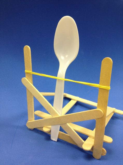 catapult Popsicle Stick Catapult, Popsicle Stick Crafts, Crafts For Boys, Popsicle Stick, Medieval Castle, Popsicle Sticks, Diy Projects For Teens, Cool Diy Projects, Science Activities