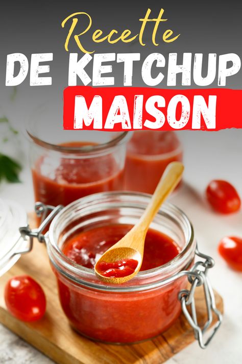 Voici une recette de ketchup facile à faire chez vous avec des ingrédients maison. Marinade Sauce, Tomato Salsa, Ketchup, Mayonnaise, Condiments, Sauce, Ethnic Recipes