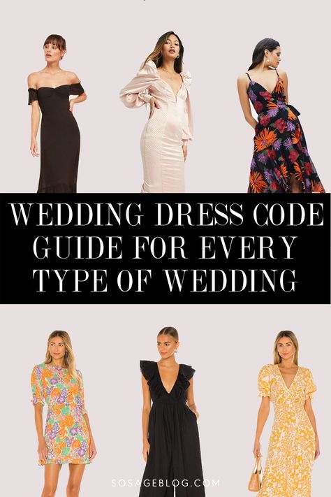 Beach Chic Dress Code Wedding, Types Of Wedding Attire For Guests, Formal Outfits For Wedding Guest, Guests Wedding Dresses, Catholic Wedding Guest Outfit, Wedding Guest Outfit Black Dress, Black To A Wedding Guest, Dress To Impress Wedding Guest, How To Dress For Wedding Guest Style