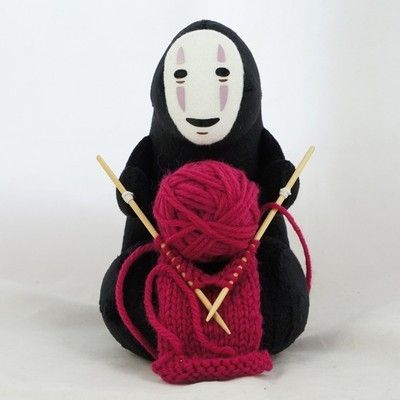 Spirited Away No-Face Knitting Plush Stuffed Doll 5.6" 14cm tall | #349413781 No Face Knitting, Studio Ghibli Crafts, Chihiro Y Haku, No Face, Photo Reference, In My Life, Studio Ghibli, Need This, Doll Toys