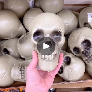 55K views · 463 reactions | Dollar Tree Halloween DIY Ideas | Genius DIY Halloween decor ideas from Dollar Tree skulls! | By HometalkFacebook Diy Skull Halloween Decor, Dollar Tree Skulls, Dollar Tree Skull Crafts, Diy Skull Decor, Amazon Crafts, Skull Decor Diy, Halloween Skull Decor, Office Treats, Halloween Trophies