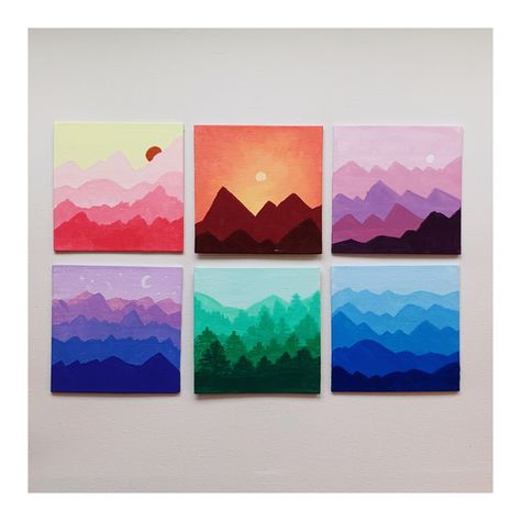 Posca Mountain, Mountain Marker Drawing, Acrylic Marker Art Ideas, Mountains Night, Painting Beginners, Acrylic Canvas Painting, Tape Painting, Posca Art, Easy Jewelry