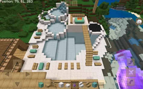 Minecraft Water House, Minecraft Modern Mansion, Minecraft Park, Minecraft Pool, Minecraft Beach House, Minecraft City Buildings, Minecraft Theme, Minecraft House Plans, Minecraft Modern