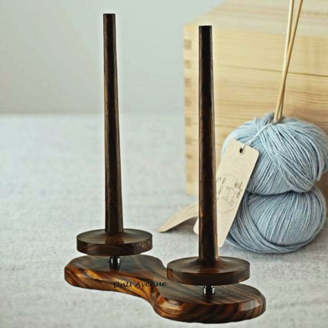 Yarn Ball Wooden Holder Whirling Yarn Holder Wooden Holder For Yarn Balls Revolving Yarn Holder Wooden Crochet Hooks, Yarn Winder, Yarn Balls, Ball Holder, Seamless Knitting, Yarn Holder, Weaving Tools, Yarn Storage, Crochet Supplies