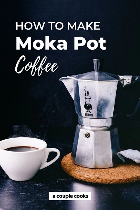 Moka Pot Recipes, Mokapot Coffee, Coffee Recipes Hot, Homemade Coffee Drinks, Stovetop Espresso Maker, Moka Pot Coffee, A Couple Cooks, Stovetop Espresso, Digital Food Scale