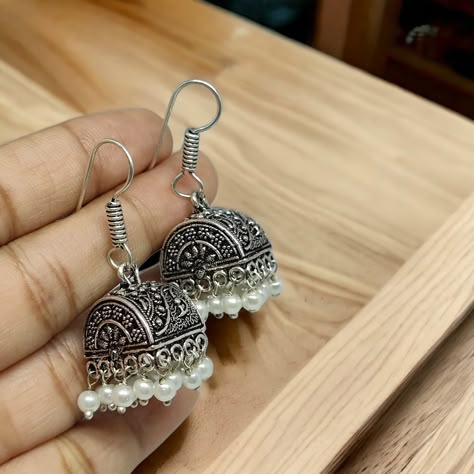 https://www.etsy.com/in-en/shop/JRGLOBLE?ref=l2-about-shopname Desi Shopping, Indian Wedding Earrings, Trendy Silver Jewelry, Oxidized Earrings, Desi Jewelry, Jhumka Designs, Indian Accessories, Pretty Jewelry Necklaces, Silver Jewellery Indian