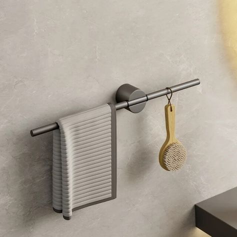 40/50cm Towel Rack Towel Hanger Bath Towel Holder Wall Towel Bar Space Aluminum Bathroom Shelf Kitchen Storage Rack - AliExpress Bath Towel Holder, Bar Space, Wall Mounted Towel Rack, Towel Organization, Bathroom Aesthetic, Kitchen Storage Rack, Bath Essentials, Towel Hanger, Metal Products