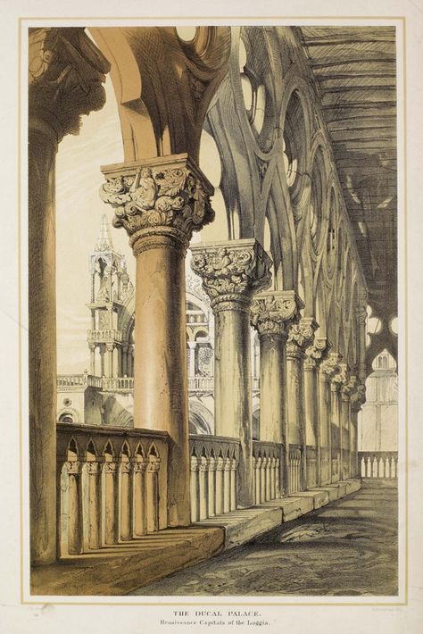 Gallery of 8 Architects Whose Names Became Architectural Styles - 6 John Ruskin, Architectural Sketches, Classical Architecture, Old Building, Architectural Drawings, Architecture Drawing, Architecture Art, Venice, Palace