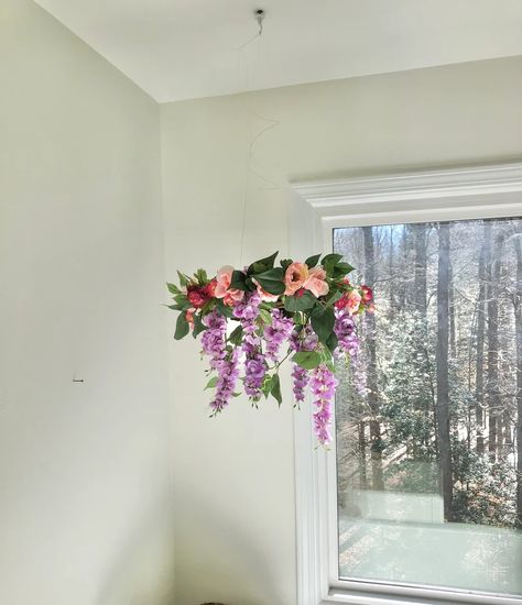 Floral Chandelier Girls Room Floral Chandelier Wedding Flower - Etsy Hanging Floral Chandelier, Chandelier Nursery, Floral Chandelier Wedding, Chandelier Floral, Chandelier Flower, Nursery Wedding, Chandelier Wedding, Mobile Girl, Wedding Chandelier