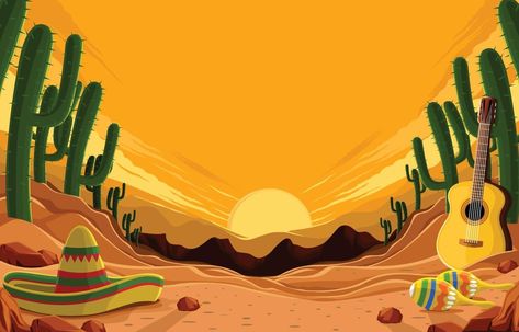 Cinco De Mayo Background Mexico Background, Retro Backgrounds, Mexican Desert, Cowboy Posters, American Comic, Slide Background, Retro Background, Cartoon Background, American Comics