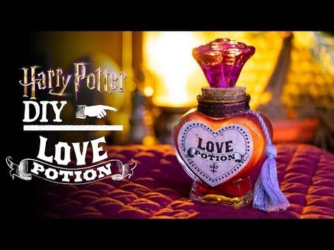 Love Potion DIY - YouTube Harry Potter Love Potion, Harry Potter Printables, Potion Labels, Love Potion, Harry Potter Diy, Harry Potter Love, Diy Youtube, Diy Videos, Halloween Shopping