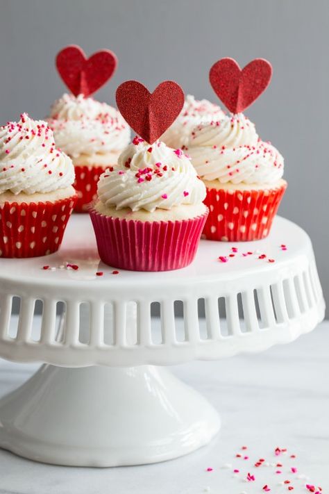 Homemade Funfetti Cupcakes Homemade Funfetti Cupcakes, Funfetti Cupcakes, Valentine Day Cupcakes, Valentine Desserts, Valentines Cupcakes, Beautiful Cupcakes, Valentine Cake, Valentine's Day Recipes, Cupcake Recipes