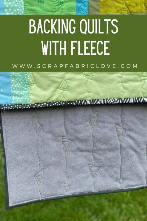 Backing A Quilt With Fleece, How To Use Fleece For Quilt Backing, Quilting With Fleece Backing, Fleece Backing On Quilt, Fleece Backed Quilt How To Make, Quilt With Fleece Backing, Piecing A Quilt Back, Free Quilt Patterns For Beginners, Quilt Backing Ideas