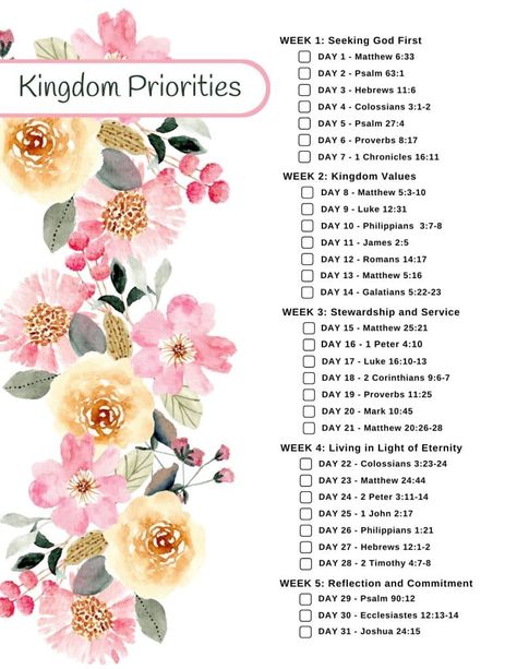 Kingdom Priorities Bible Reading Plan October Bible Reading Plan 2024, Weekly Bible Reading Plan, Bible Reading Plans One Year, Scripture Memorization Plan, 6 Month Bible Reading Plan, Daily Bible Study Plan, Bible Study Plans For Women Daily Devotional, John Reading Plan, Reading Bible Plan