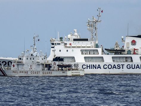 Philippines reports ‘confrontation’ with China in South China Sea | South China Sea News Check more at https://theusawebseries.com/philippines-reports-confrontation-with-china-in-south-china-sea-south-china-sea-news/ West Philippine Sea Poster, West Philippine Sea, Chinese Navy, Spratly Islands, Coast Guard Boats, Coast Guard Ships, Art School Supplies, Water Cannon, Lower Abdomen