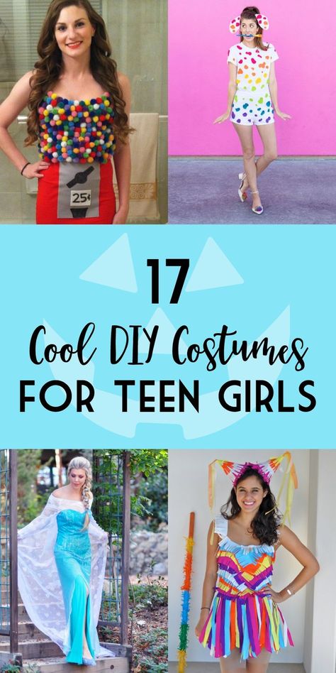 Great DIY Halloween Costumes for Teen Girls. | Halloween | costumes | teens | teen girls | Halloween costumes | Preteen Halloween Costumes For Girls, Teen Halloween Costumes For Girls Solo, Teen Girls Halloween Costumes, Middle School Halloween Costumes, Teen Costumes For Halloween, Teen Girl Halloween Costume Ideas, Teen Halloween Costume Ideas, Diy Teen Halloween Costumes, Teen Girl Halloween Costumes