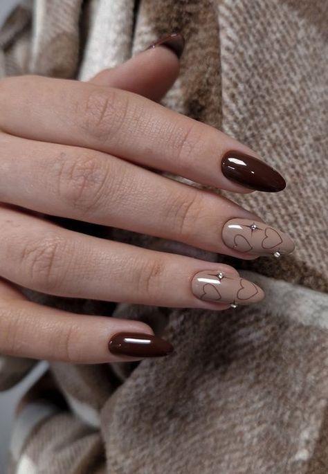 #nailsofinstagram #naildesign #nailart #brown #brownies Uñas Ideas, Ideas Uñas, Hello Nails, Subtle Nails, Simple Gel Nails, Blush Nails, Her Nails, Brown Nails, Fancy Nails