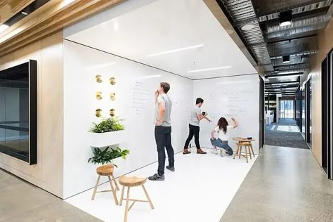 Coworking Space Design, Whiteboard Wall, Innovative Office, Commercial And Office Architecture, Cool Office Space, Corporate Office Design, South Melbourne, Australian Interior Design, Office Space Design