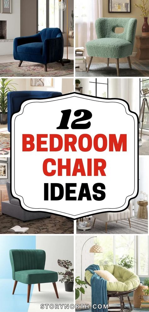 Pin this for a curated selection of bedroom chairs that will transform your personal space into an oasis of comfort and style. Discover the perfect accent pieces to elevate your bedroom decor! #HomeDecoration #BedroomDesign #FurnitureIdeas Closet Chair Ideas, Comfy Accent Chairs For Bedroom, Chair In Bedroom, Comfy Bedroom Chair, Bedroom Chair Ideas, Chairs For Bedroom, Bedroom Women, Bedroom Chairs, Chair Ideas