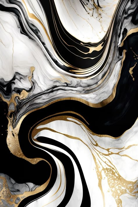 Black and Gold Marble Pattern - Trendy Abstract Design White And Gold Wallpaper, Gold Marble Wallpaper, Gold Abstract Wallpaper, Things To Paint, Bird Paintings On Canvas, Black And Gold Marble, Canvas For Beginners, Abstract Wallpaper Backgrounds, Gold Poster