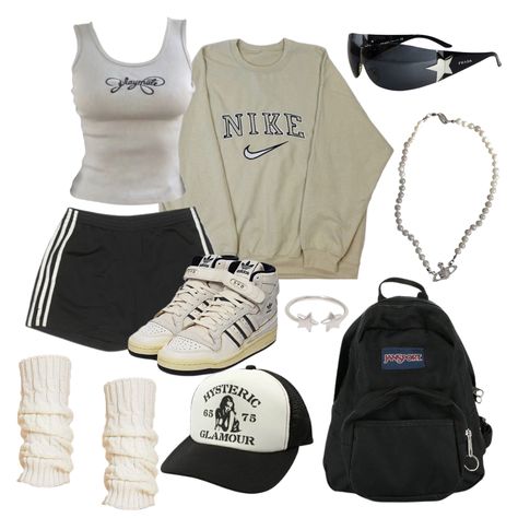 Athletic Core Outfits, Sporty Astethic Outfits, Y2k Workout Outfit, Y2k Athletic Outfits, Y2k Gym Outfits, Y2k Sporty Outfits, Sports Outfits Aesthetic, 90s Workout Outfit, Sporty Aesthetic Outfit