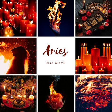 Aries Mood Board, Zodiac Mood Board, Zodiac Mermaids, Aries Rising Aesthetic, Aries Moodboard, Aries Witch, Aries Mood, Aries Rising, Fire Witch