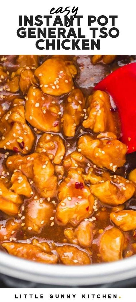 General Tso Chicken Crockpot, General Taos Chicken, Instant Pot Chinese Recipes, Easy General Tso Chicken, General Tao Chicken, Poulet General Tao, General Tso's Chicken, Chicken Freezer Meals, Tso Chicken