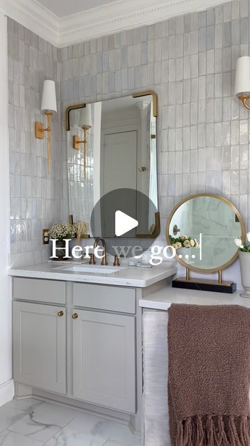 Miriam O’Brien on Instagram: "Here we go… comment SHOP to get links via DM!

We wanted to remodel our primary bath and add this gorgeous zellige tile! I wanted it to go all across the wall and boy am I glad I went with my vision!!!

To shop:
-head to the link in my bio, click the photo of this reel and get the direct link!
-Head to my amazon storefront and shop under “photos”
-Or find it in my LTK under “Amazon Luxe Bathroom Finds”

Here is the affiliate link as well! 
https://urlgeni.us/amazon/cjSmE

Follow me @ahillcountryhome for daily home decor finds and decor ideas!

Tile details- @riadtile Snow White zellige

#bathroomremodel #bathroominspiration #amazonhome #amazonfinds #zellige" Snow White Zellige Tile Bathroom, Zellige Tile Bathroom, 90s Bathroom, Bathroom Finds, Miami Beach Condo, Luxe Bathroom, Home Decor Finds, Primary Bath, Zellige Tile