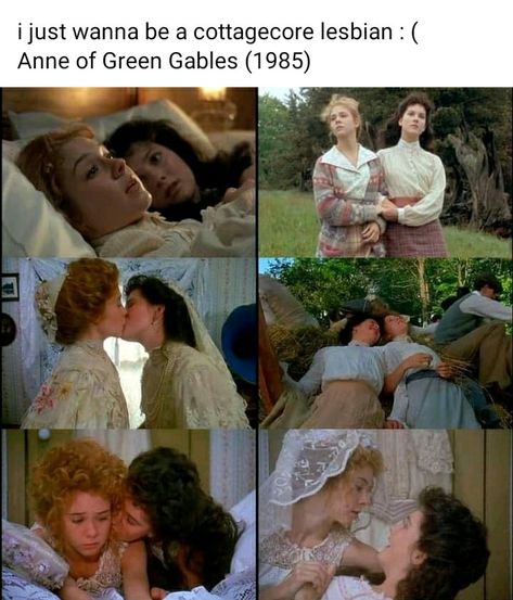 Anne Green Gables Aesthetic, Romantic Green Aesthetic, Wlw Aesthetic Cottagecore, Cottagecore Wlw Aesthetic, Cottage Core Movies, Cottagecore Films, Queer Cottagecore, Aesthetic Movies To Watch, Sapphic Cottagecore