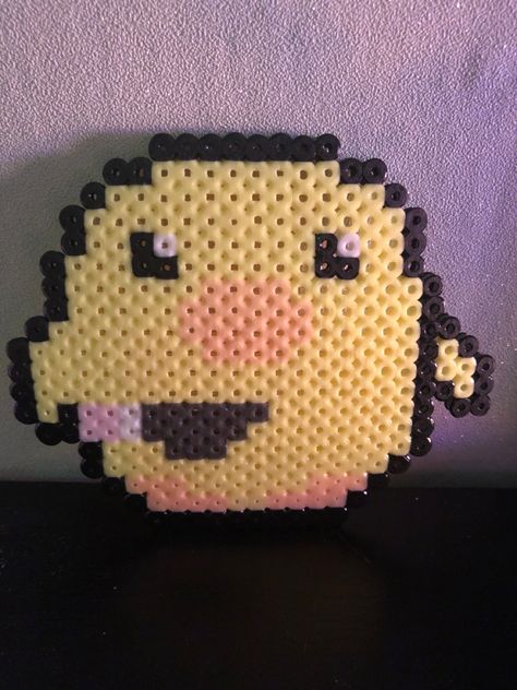 Duck Perler Beads, Woke Up And Chose, Duck With Knife, Diy Perler Bead Crafts, Beads Designs, Diy Perler Beads, Bead Ideas, Perler Beads Designs, Perler Bead