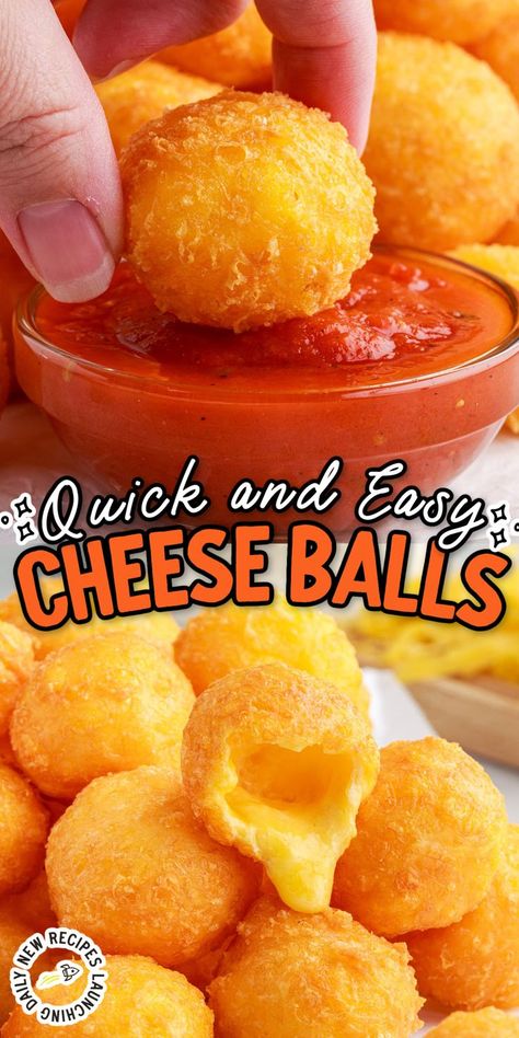 Fried Cheese Balls Fried Cheese Cubes Recipes, Fried Cheese Balls, Mini Cheese Balls, Cheesy Appetizer, Fried Cheese, Food Bar, Impressive Recipes, Cheese Balls, Cheese Fries